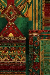 Bold and Vibrant Black History Month Patterns
