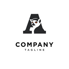 Letter A Lemur Logo Icon Vector