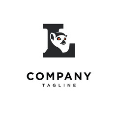 Letter L Lemur Logo Icon vector