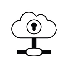 Cloud Security vector icon