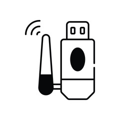 Internet Usb vector icon