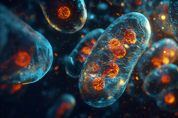 A visually captivating representation of mitochondria.