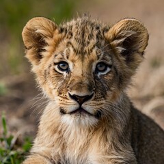 Fototapeta premium lion cub image