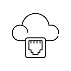 Cloud Port vector icon