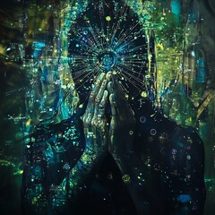 Captivating Prismatic Kaleidoscope of Vibrant Psychedelic and Futuristic Digital Artwork