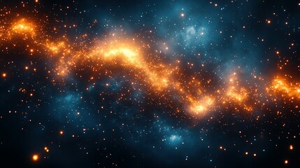 Naklejka premium Celestial Nebula Cosmic Dust And Starscape