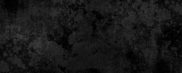 Panorama of Dark grey black slate grunge wall texture, texture of grainy dark concrete wall, black volcanic seamless grunge stone texture, ancient Black marble texture rock.