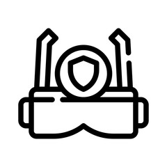 afety goggles line icon