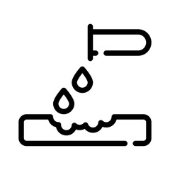 corrosive material line icon