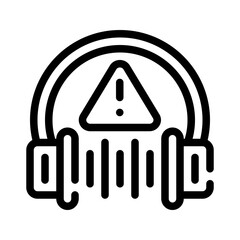 ear protection line icon