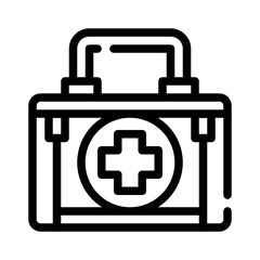 first aid kit line icon