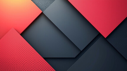 Creative abstract design composition digital art geometric shapes red and black color palette modern aesthetic