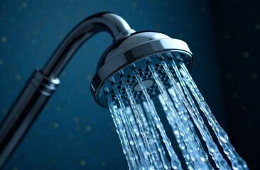 water flowing into a shower