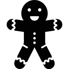 Simple vector icon cookie man
