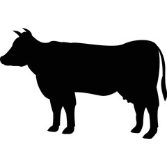 Simple vector icon cow