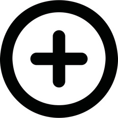 Simple vector icon plus