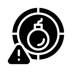 explosive material glyph icon