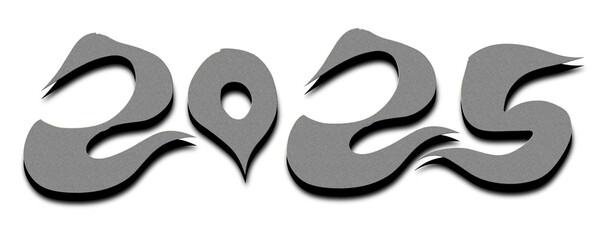 number 2025 with transparent background