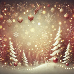 Classic Christmas Decorations with a Lit Fireplace