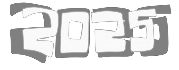 number 2025 with transparent background