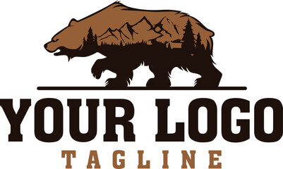 vector logo bear