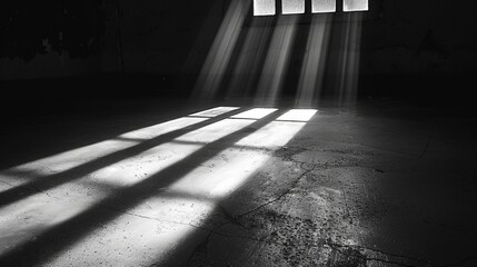 Realistic diagonal lines gobo effect with shadow overlay for enhanced light casting on surfaces