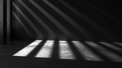 Realistic diagonal lines gobo effect with shadows for overlay and light casting on surfaces