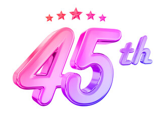 45 Year Anniversary Gradient  Number