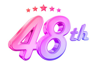 48 Year Anniversary Gradient  Number