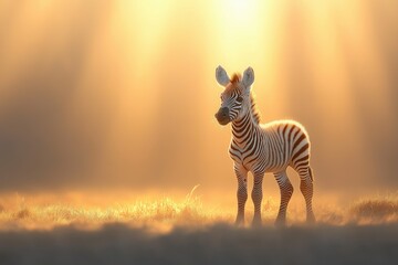 Obraz premium Studio photo of a zebra isolated against a white background. Wildlife and conservation concept, space for copy.