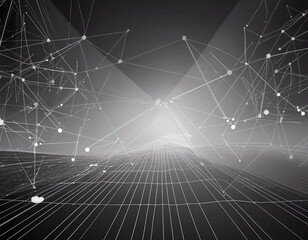 Technology Network Background. Generated image