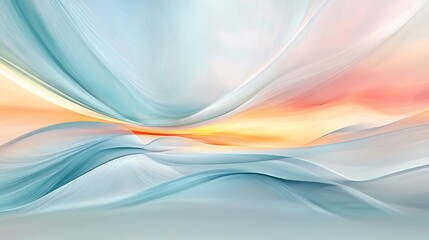 Fototapeta premium Flowing abstract digital painting art in pastel tones. AI Generated