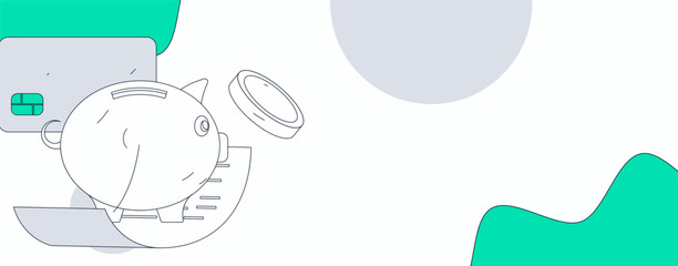 Internet financial management investment flat vector concept operation hand drawn illustration
