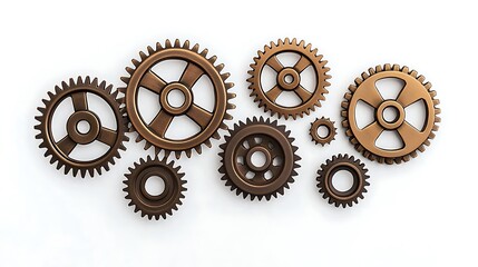 Interlocking Gears Teamwork Industry and Engineering