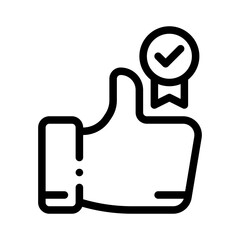 thumbs up line icon