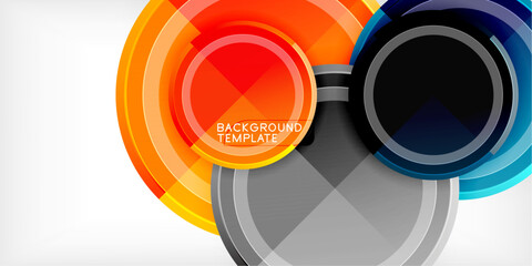 Geometric design abstract background - circles