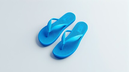 Bright Blue Flip Flops Perfect for Summer Beach and Casual Outings