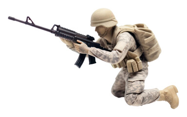 Fototapeta premium PNG Soldier soldier weapon rifle.