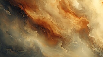 Obraz premium Golden brown swirl on white background illustration marble stone like design abstract wallpaper