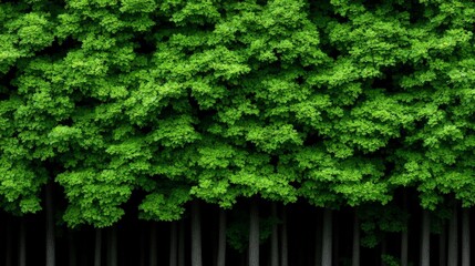 Green Canopy: A mesmerizing view of a verdant forest, with lush green leaves forming a dense canopy, showcasing nature's beauty and tranquility.