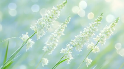 Fototapeta premium Striking contrast, elegant white flowers on a vibrant blue backdrop in exquisite detail