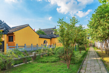 The Ancient Architecture, street,river and Tourism Landscape of Zhouzhuang Ancient Town in Suzhou, Jiangsu Province