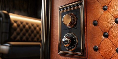 A luxury safe with a combination lock, representing the security of valuable items.
