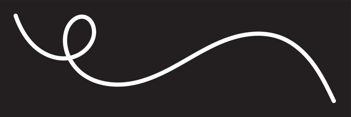 Swoosh, swash underline stroke set. Abstract wavy thin line. Squiggle elements. Squiggle line design element. Vector illustration.  isolated on black background. EPS 10	
	
