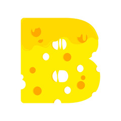Melted Cheese Letter B