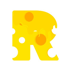 Melted Cheese Letter R