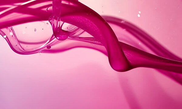 Flowing Pink Liquid Splash