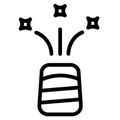 Rocket Fireworks Party Line Icon