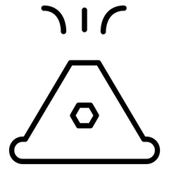 Fireworks Chimney Winter Line Icon