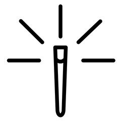 Fireworks Sky Rocket Line Icon